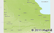 Physical Panoramic Map of Division No.  8