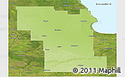 Physical Panoramic Map of Division No.  8, satellite outside