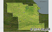 Satellite Panoramic Map of Division No.  8, darken