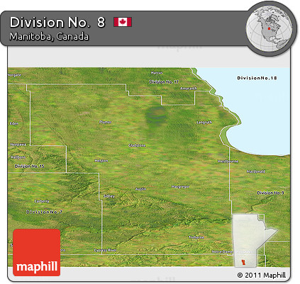 Satellite Panoramic Map of Division No.  8