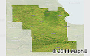 Satellite Panoramic Map of Division No.  8, lighten