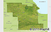 Satellite Panoramic Map of Division No.  8, physical outside