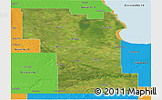 Satellite Panoramic Map of Division No.  8, political outside