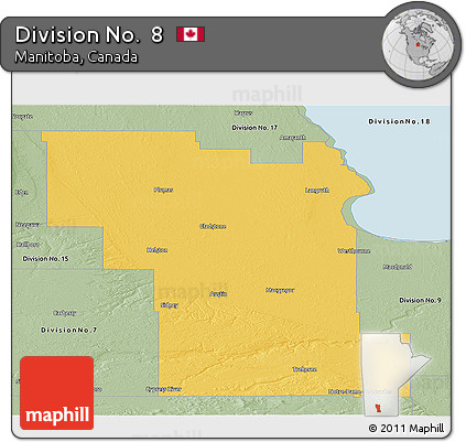 Savanna Style Panoramic Map of Division No.  8