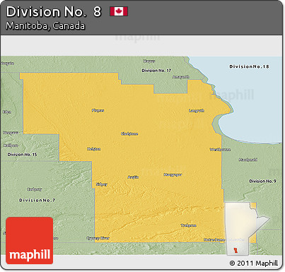 Savanna Style Panoramic Map of Division No.  8