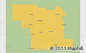 Savanna Style Panoramic Map of Division No.  8, single color outside