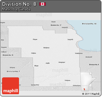 Silver Style Panoramic Map of Division No.  8