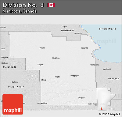 Silver Style Panoramic Map of Division No.  8
