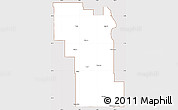 Classic Style Simple Map of Division No.  8, cropped outside
