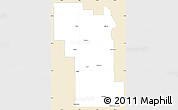 Classic Style Simple Map of Division No.  8, single color outside