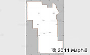 Gray Simple Map of Division No.  8, cropped outside
