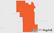 Political Simple Map of Division No.  8, cropped outside