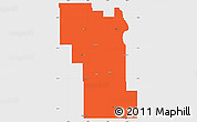 Political Simple Map of Division No.  8, single color outside