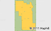 Savanna Style Simple Map of Division No.  8, cropped outside