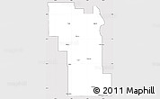 Silver Style Simple Map of Division No.  8, cropped outside