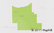 Physical 3D Map of Division No.  9, cropped outside