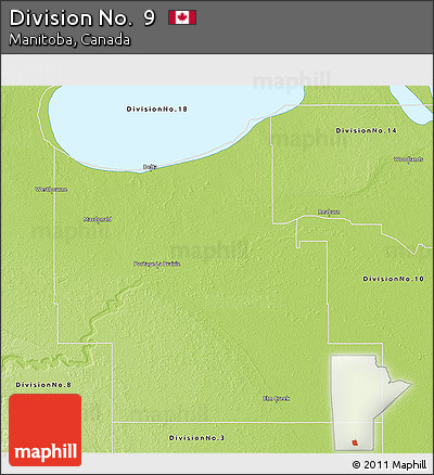 Physical 3D Map of Division No.  9