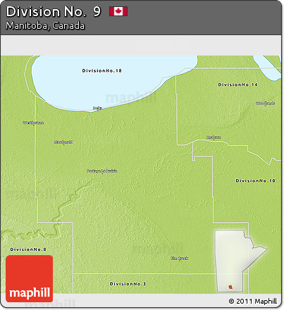 Physical 3D Map of Division No.  9