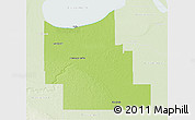 Physical 3D Map of Division No.  9, lighten