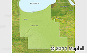 Physical 3D Map of Division No.  9, satellite outside