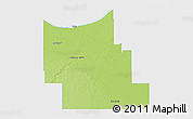 Physical 3D Map of Division No.  9, single color outside