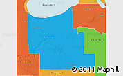 Political 3D Map of Division No.  9