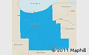 Political 3D Map of Division No.  9, shaded relief outside