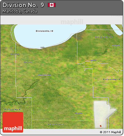 Satellite 3D Map of Division No.  9