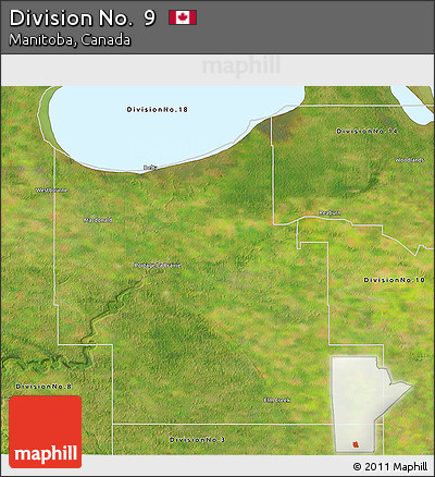 Satellite 3D Map of Division No.  9