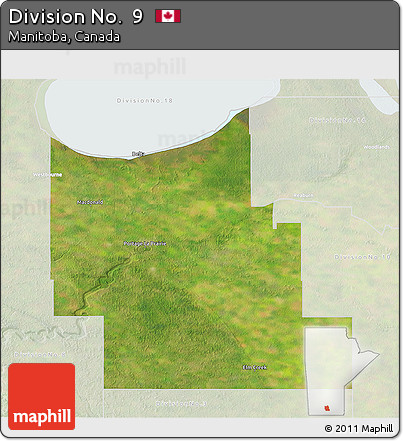 Satellite 3D Map of Division No.  9, lighten