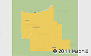 Savanna Style 3D Map of Division No.  9, single color outside