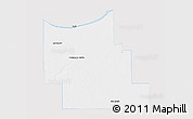 Silver Style 3D Map of Division No.  9, single color outside