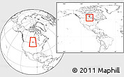 Blank Location Map of Division No.  9, within the entire country