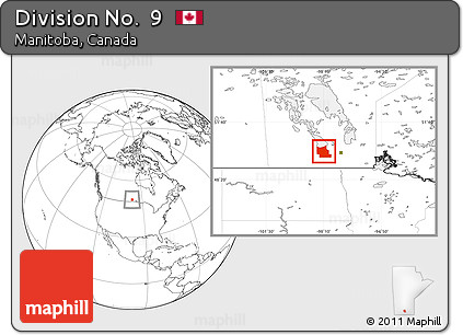 Blank Location Map of Division No.  9