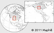 Blank Location Map of Division No.  9, highlighted country, within the entire country