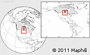Blank Location Map of Division No.  9, highlighted country, highlighted parent region, within the entire country