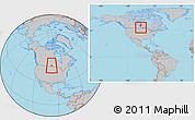 Gray Location Map of Division No.  9, within the entire country