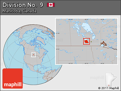Gray Location Map of Division No.  9