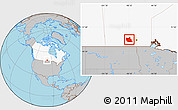Gray Location Map of Division No.  9, highlighted country
