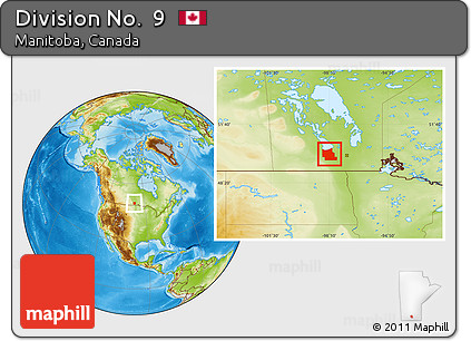 Physical Location Map of Division No.  9
