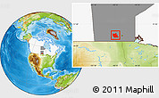 Physical Location Map of Division No.  9, highlighted country, highlighted parent region