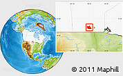 Physical Location Map of Division No.  9, highlighted country