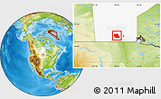 Physical Location Map of Division No.  9, highlighted parent region
