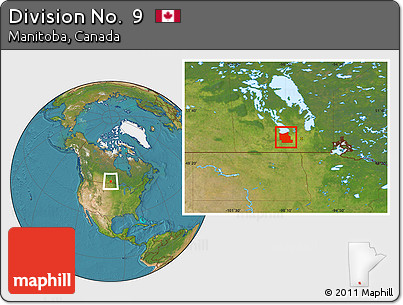 Satellite Location Map of Division No.  9