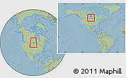 Savanna Style Location Map of Division No.  9, within the entire country, hill shading