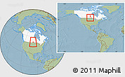 Savanna Style Location Map of Division No.  9, highlighted country, within the entire country, hill shading