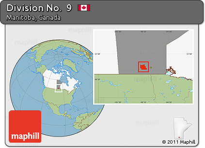 Savanna Style Location Map of Division No.  9, highlighted country, highlighted parent region