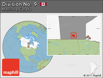 Savanna Style Location Map of Division No.  9, highlighted country, highlighted parent region