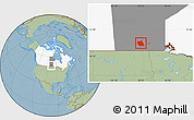 Savanna Style Location Map of Division No.  9, highlighted country, highlighted parent region, hill shading
