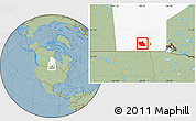 Savanna Style Location Map of Division No.  9, highlighted parent region, hill shading
